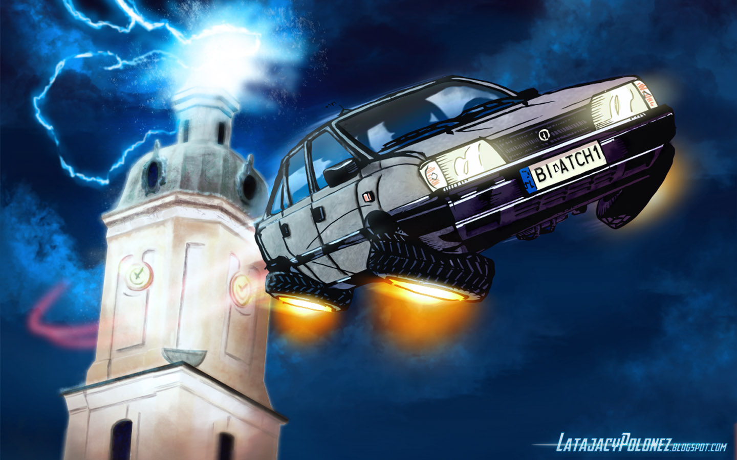 1440x900 Flying Polonez (wallpaper), Desktop