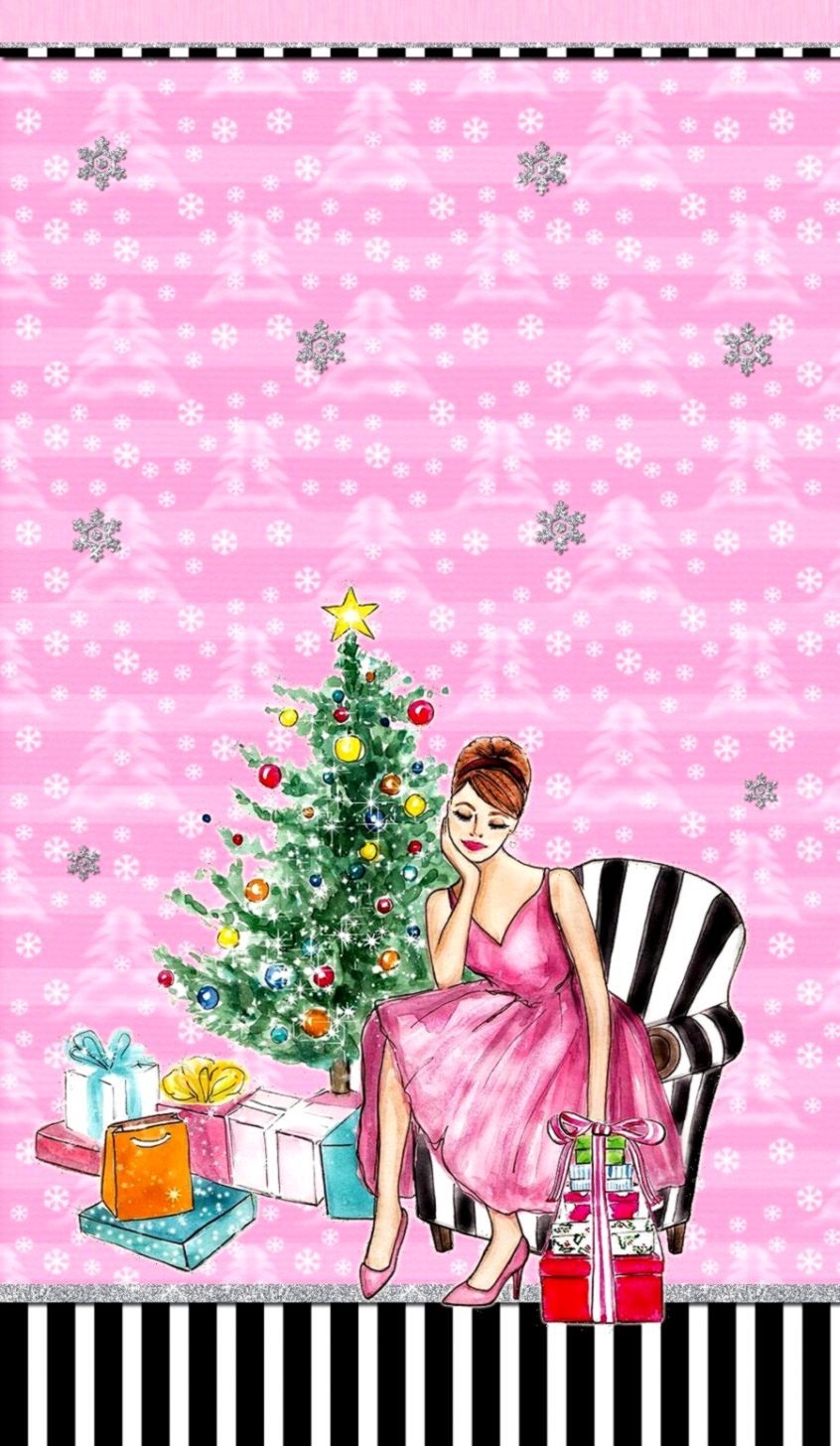 850x1460 Girly Christmas Wallpaper, Phone