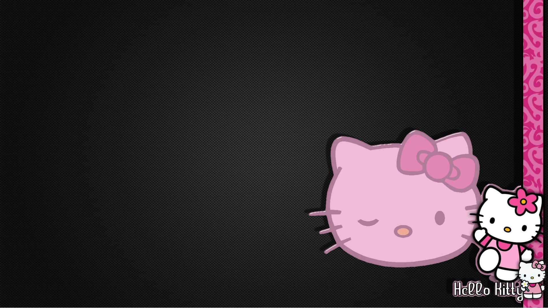 1920x1080 Download Hello Kitty Laptop Wink Black And Pink Wallpaper, Desktop