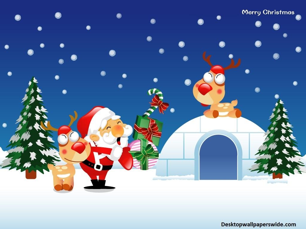 1030x770 Christmas Cartoon Wallpaper, Desktop