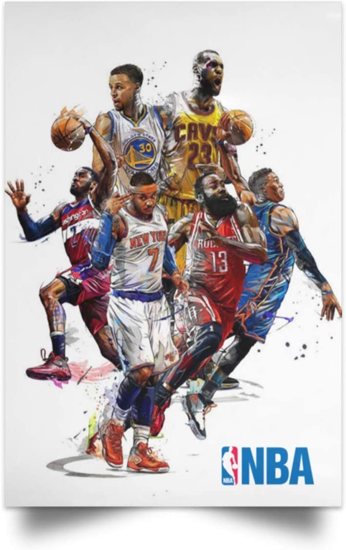 710x1130 iWow Stephen Curry Lebron James Kevin Durant All Team Legendóster de baloncesto para decoración de cumpleaños, dormitorio, sala de estar (23.9 x 24.0 in), color blanco, Deportes y, Phone