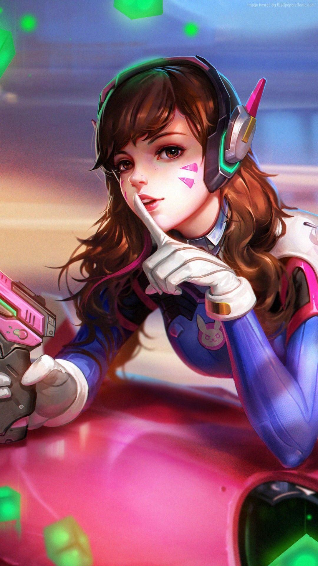 1080x1920 Wallpaper DVa, 4k, HD, Overwatch, D.Va, Games, Phone