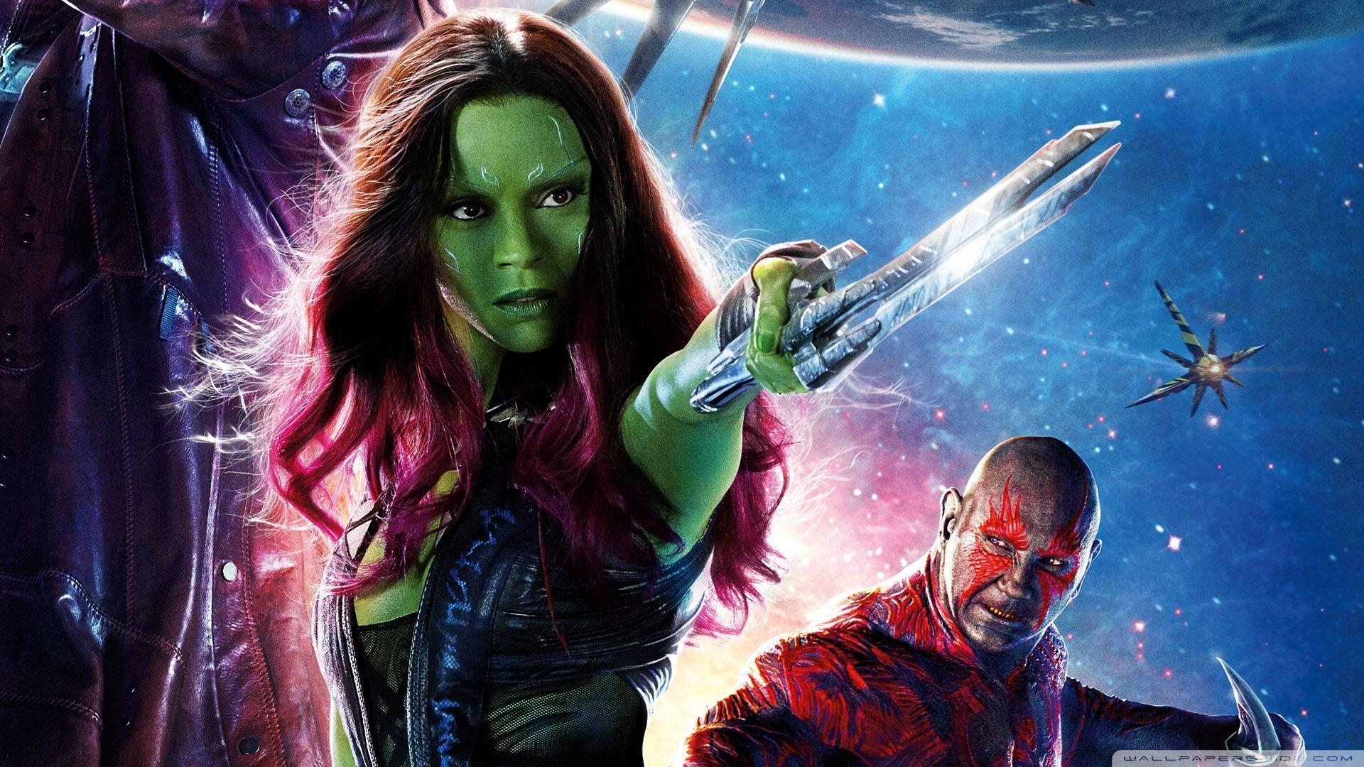 1920x1080 Guardians of the Galaxy Zoe Saldana as Gamora HD desktop wallpaper, Desktop