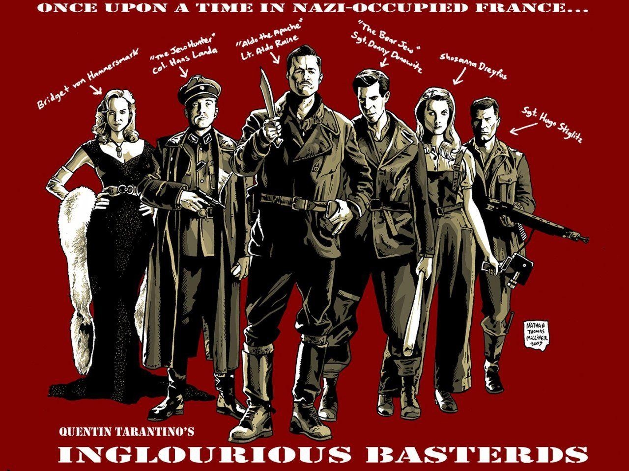 1280x960 wallpaper: Inglourious Basterds, movie, Quentin Tarantino, Brad, Desktop