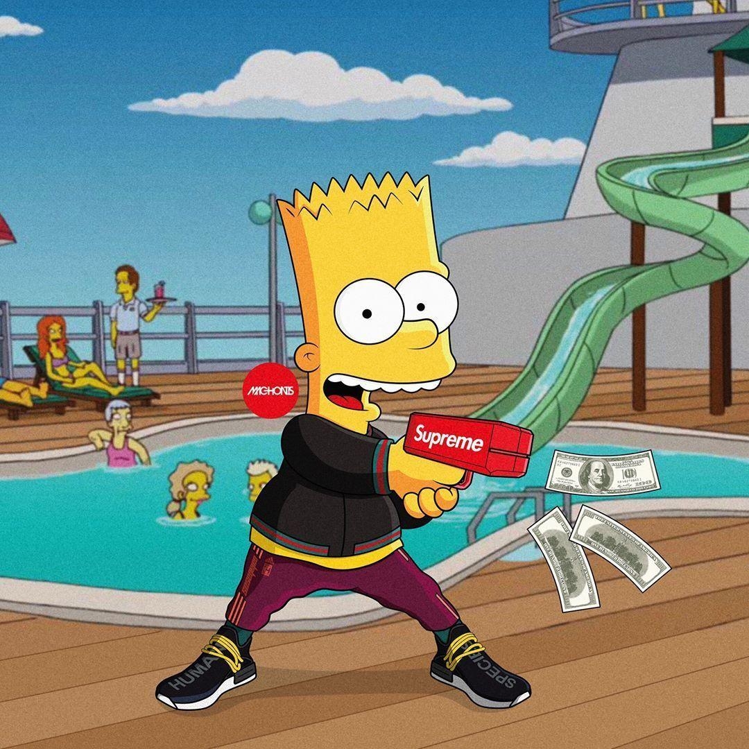 1080x1080 Supreme Bart Simpson Wallpaper Free Supreme Bart, Phone