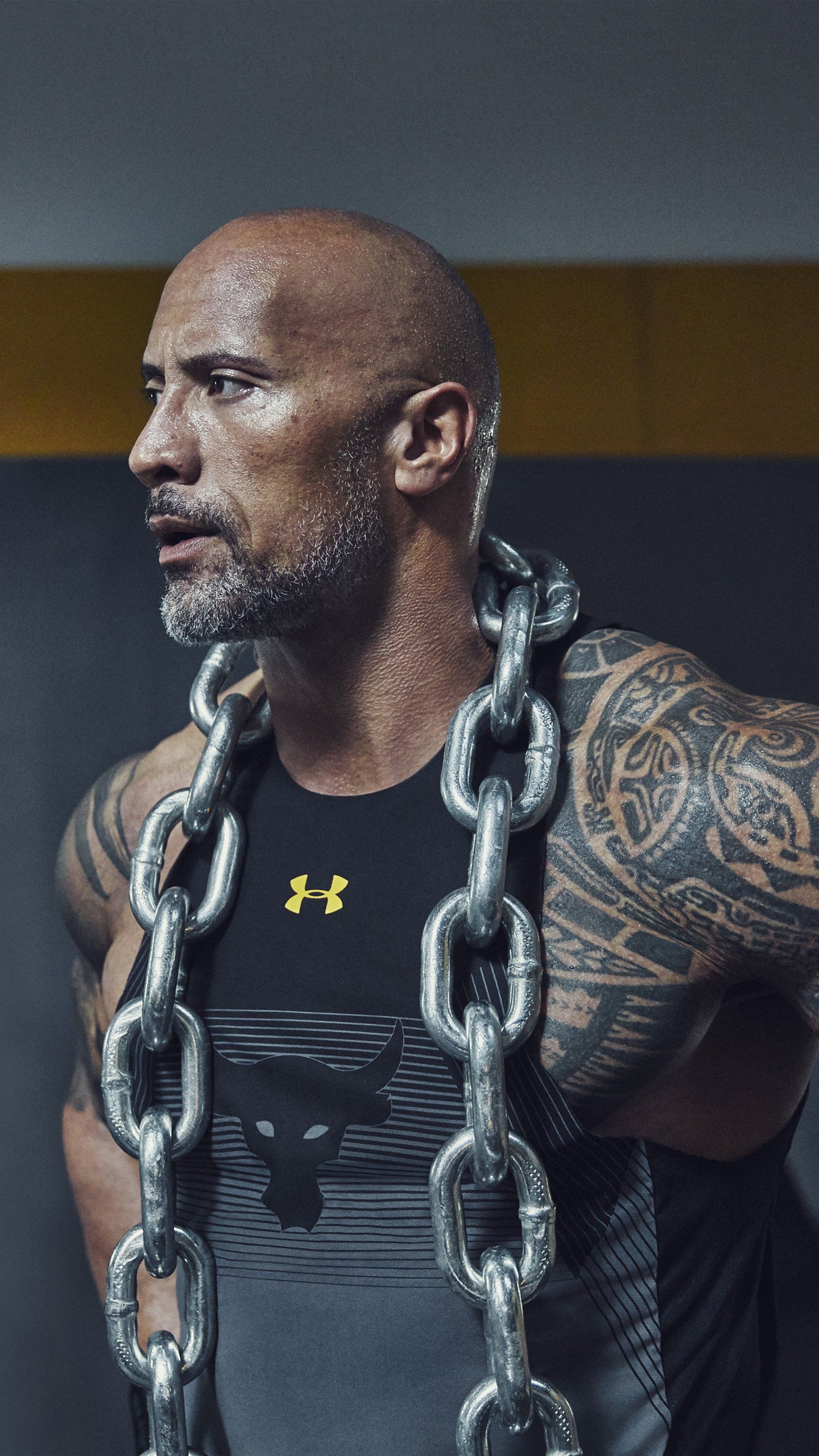 2160x3840 Dwayne Johnson Workout Wallpaper, Phone