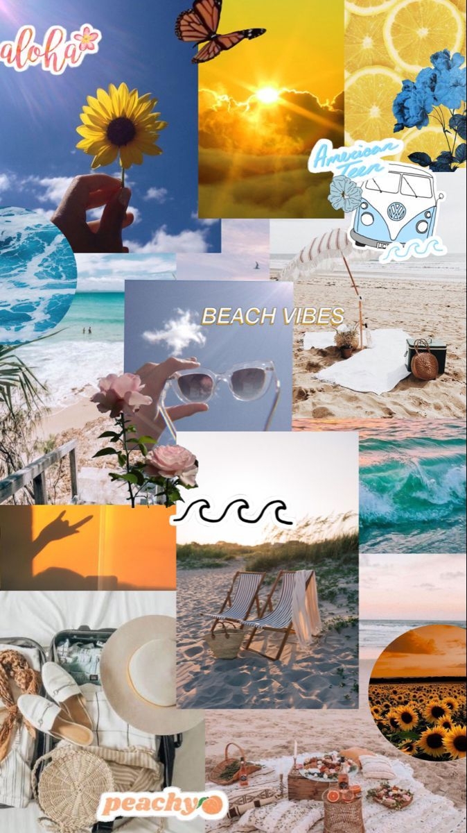 680x1200 summer aesthetic collage. Aesthetic collage, Sunflower wallpaper, Wallpaper, Phone