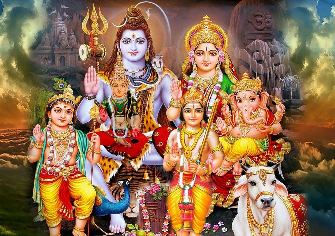 1150x820 Free Download Shiv Parivar Wallpaper, HD Image, Picture, Desktop