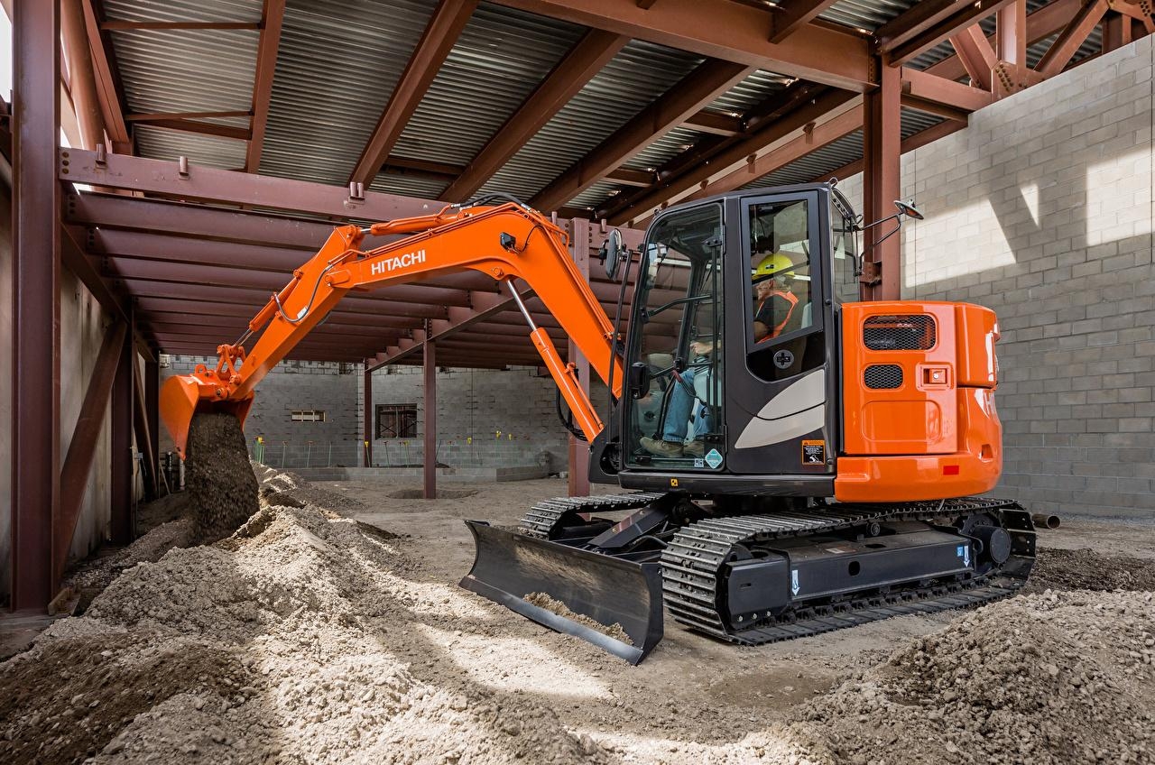 1280x850 image Excavator 2013 17 Hitachi ZX85US 5 Orange, Desktop