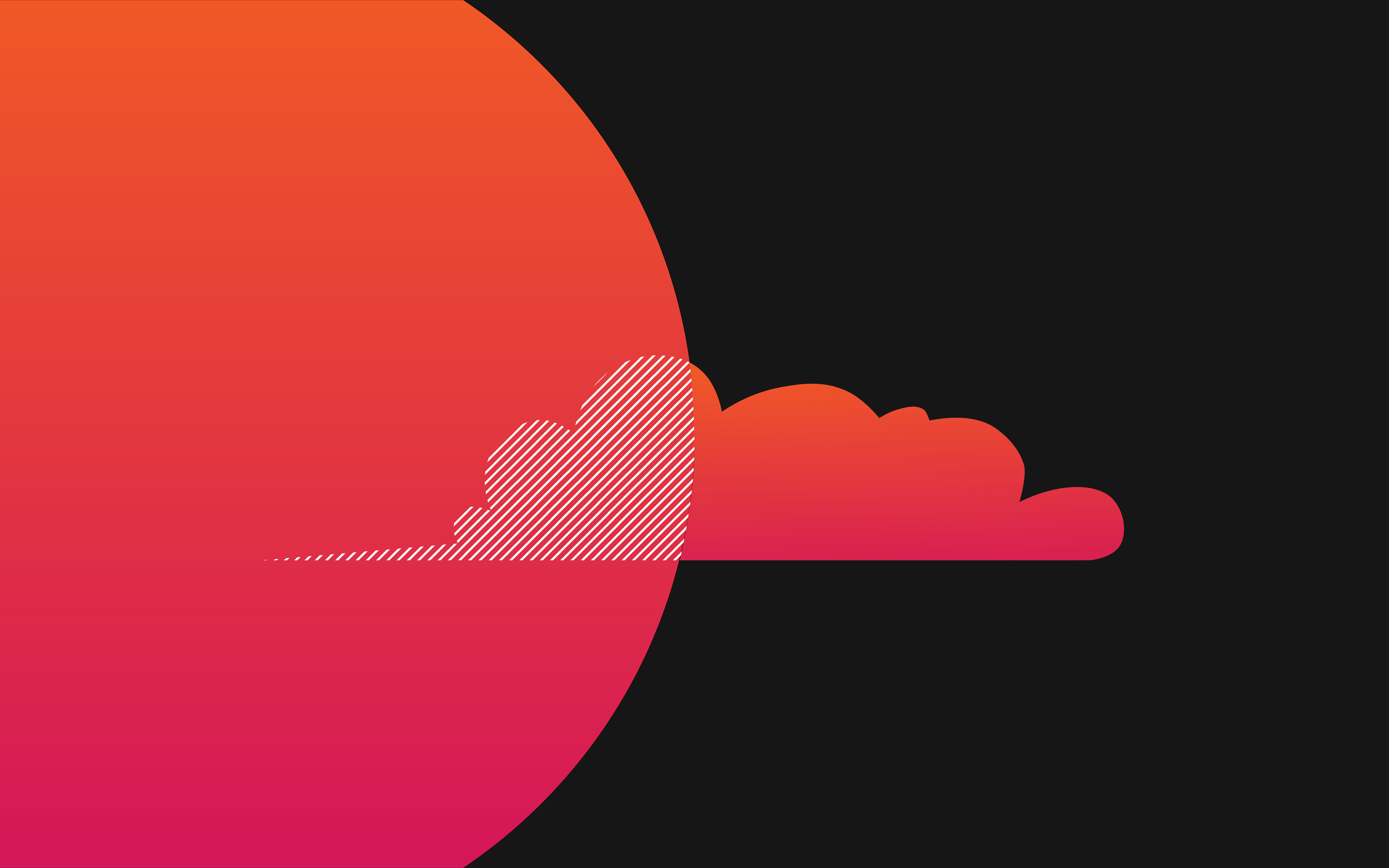 3840x2400 Pink Cloud, 4k, Minimal, Gray Background, Abstract Backgrouns HD Wallpaper, Desktop