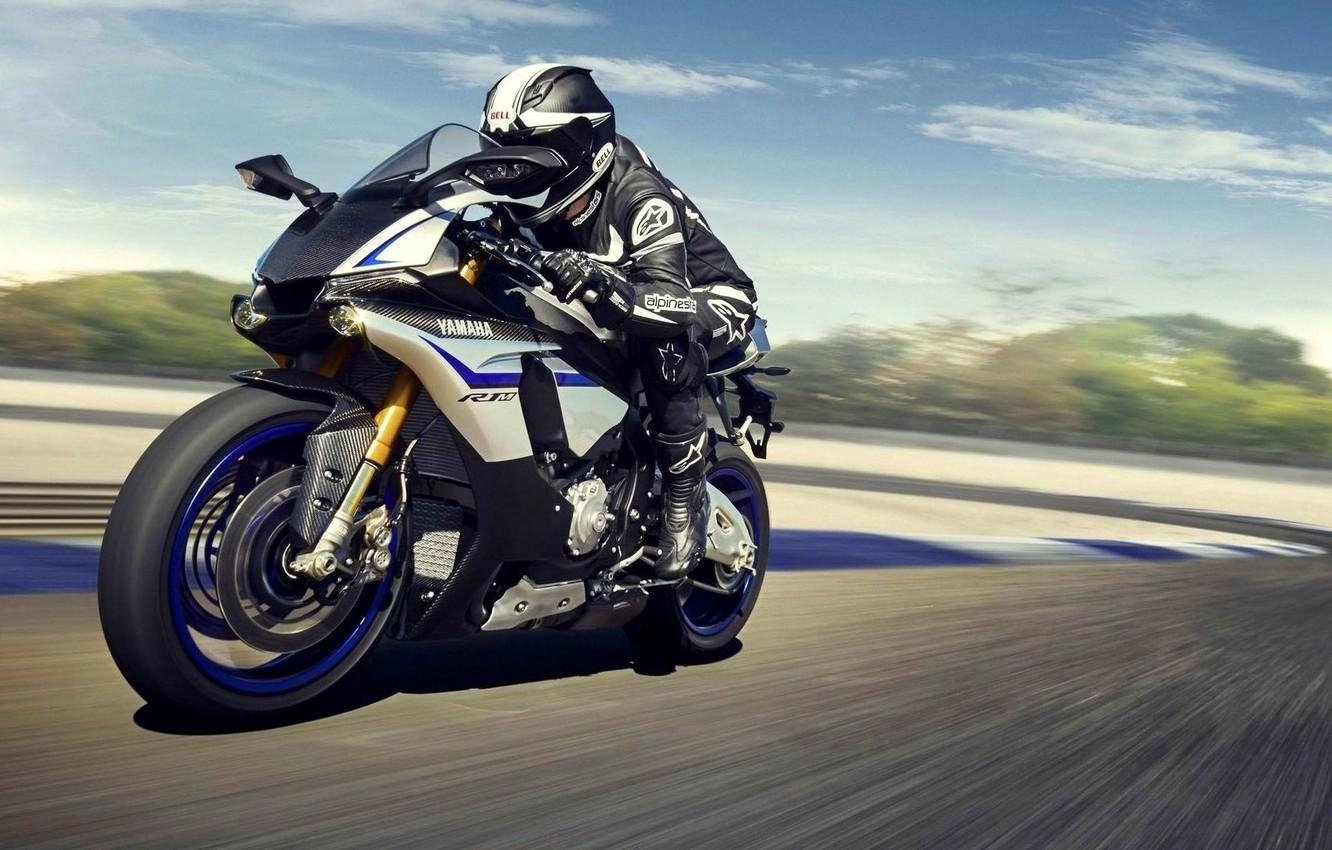 1340x850 Wallpaper Yamaha, moto, motorcycle, race, speed, superbike, Desktop