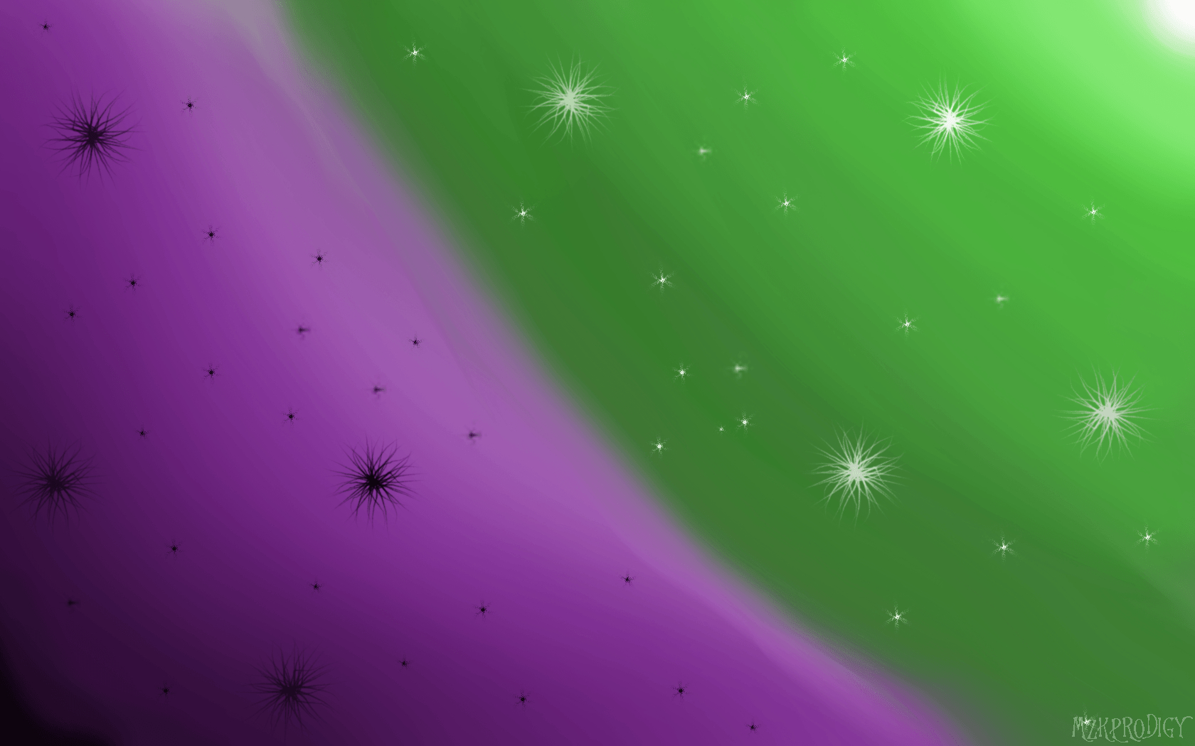 1680x1050 Simple abstract wallpaper green and purple sky, Desktop