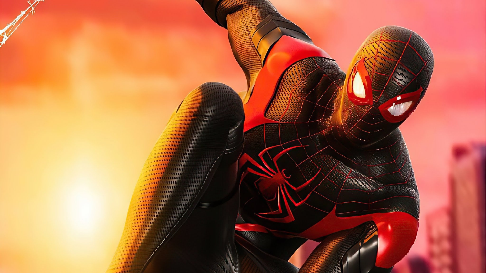 2050x1160 Spiderman Black Red Suit Wallpaper, Desktop