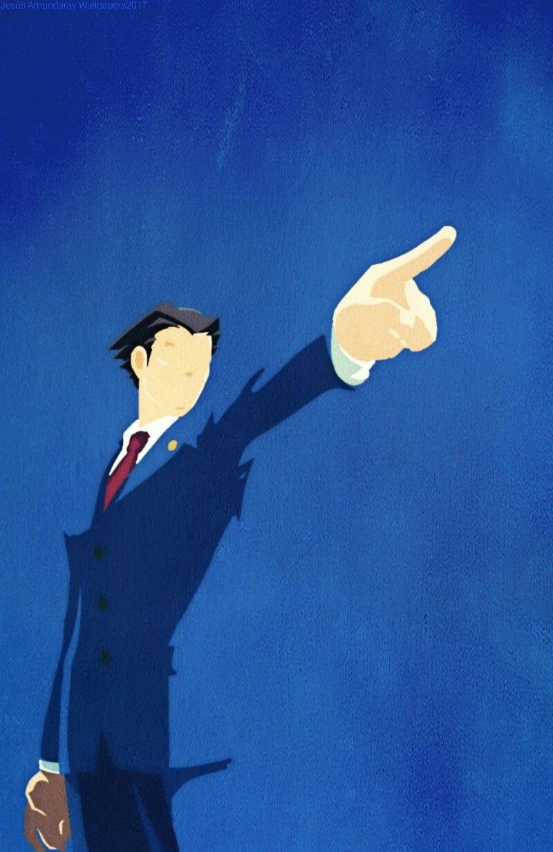 800x1240 Phoenix Wright Ace Attorney Minimalistic Wallpaper by Jesús, Phone