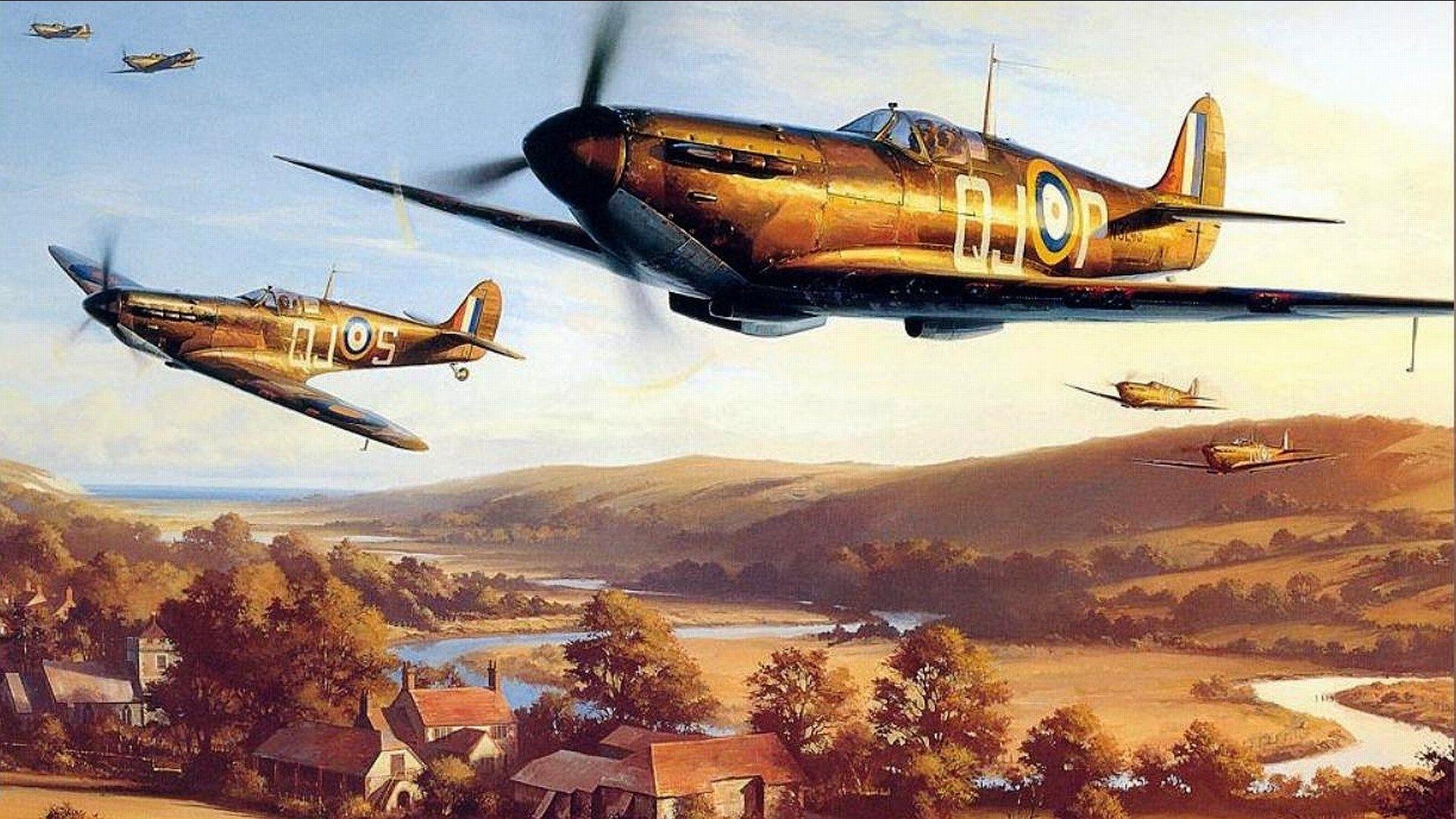 1920x1080 wallpaper free supermarine spitfire, 454 kB, Desktop