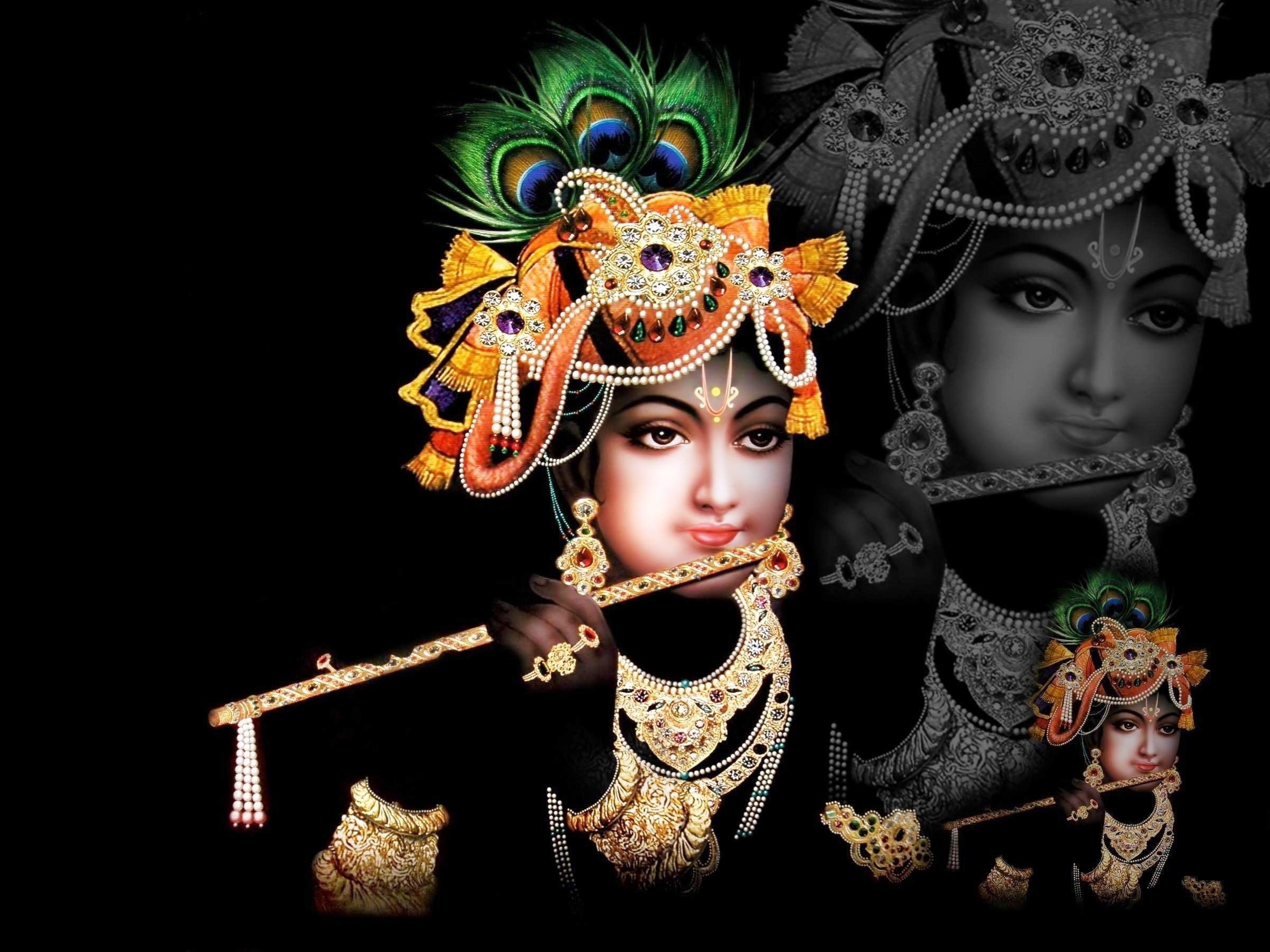 2400x1800 Radha Krishna Wallpaper Black, Desktop