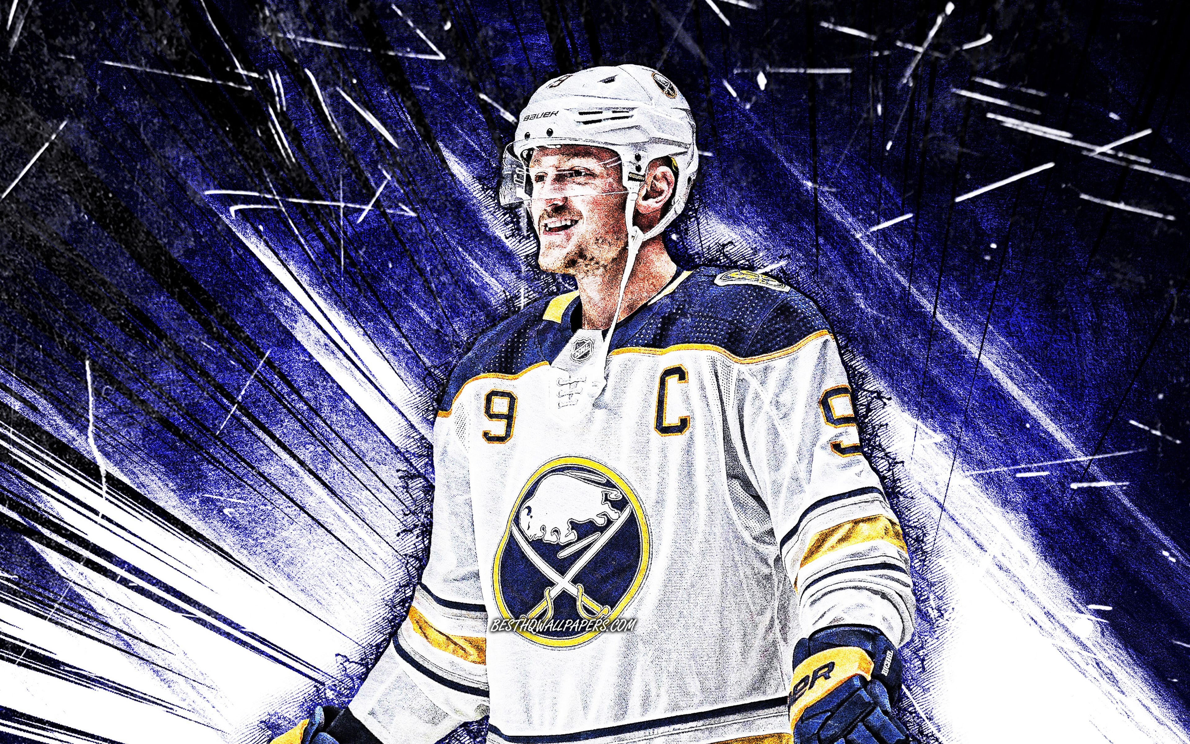 3840x2400 wallpaper 4k, Jack Eichel, grunge.besthqwallpaper.com, Desktop