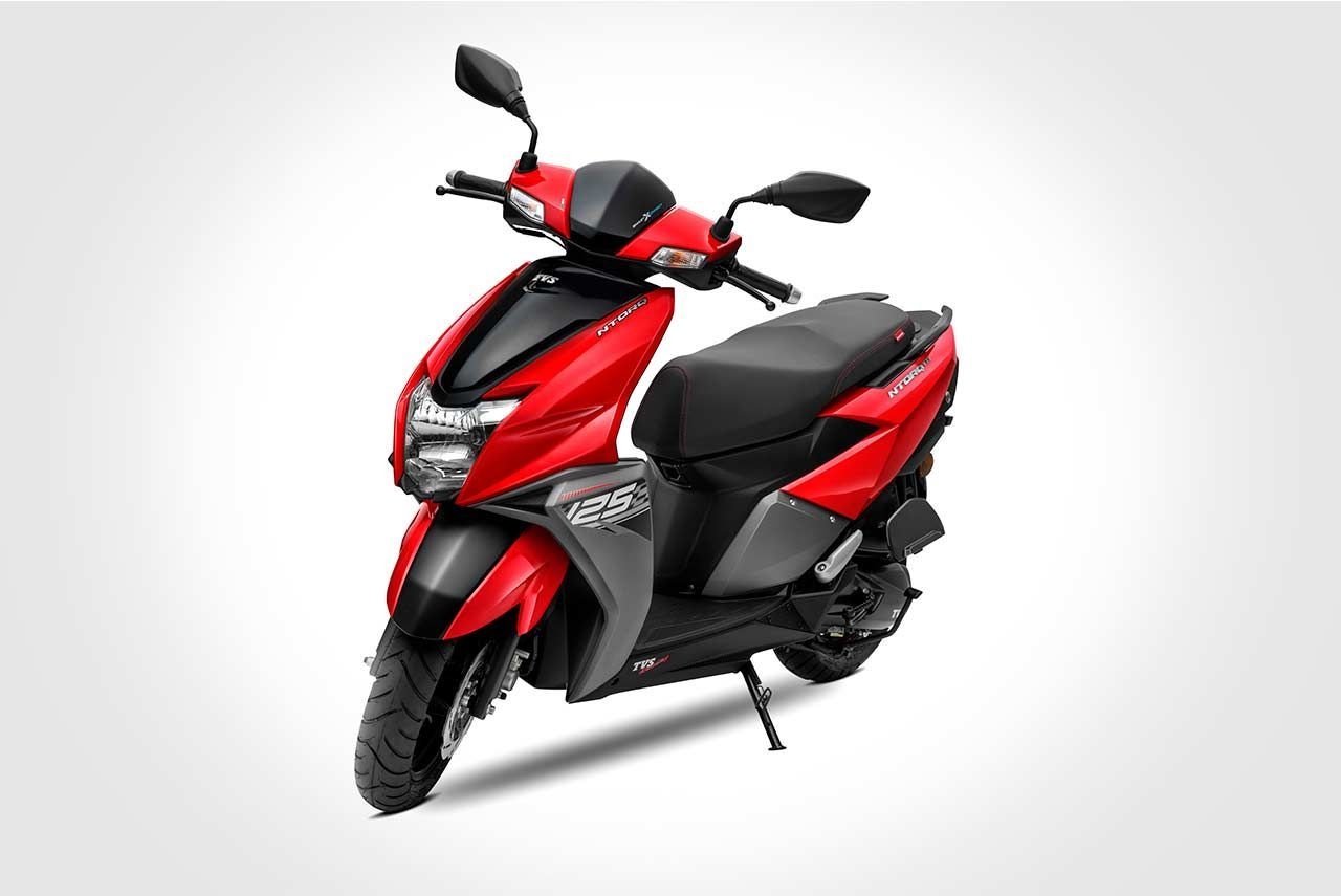 1280x860 To celebrate the 1 Lakh sales mark, TVS Motors has launched a new colour Metallic Red for the TVS NTorq 125 ahead of the festive s. Tvs, New color, Product launch, Desktop