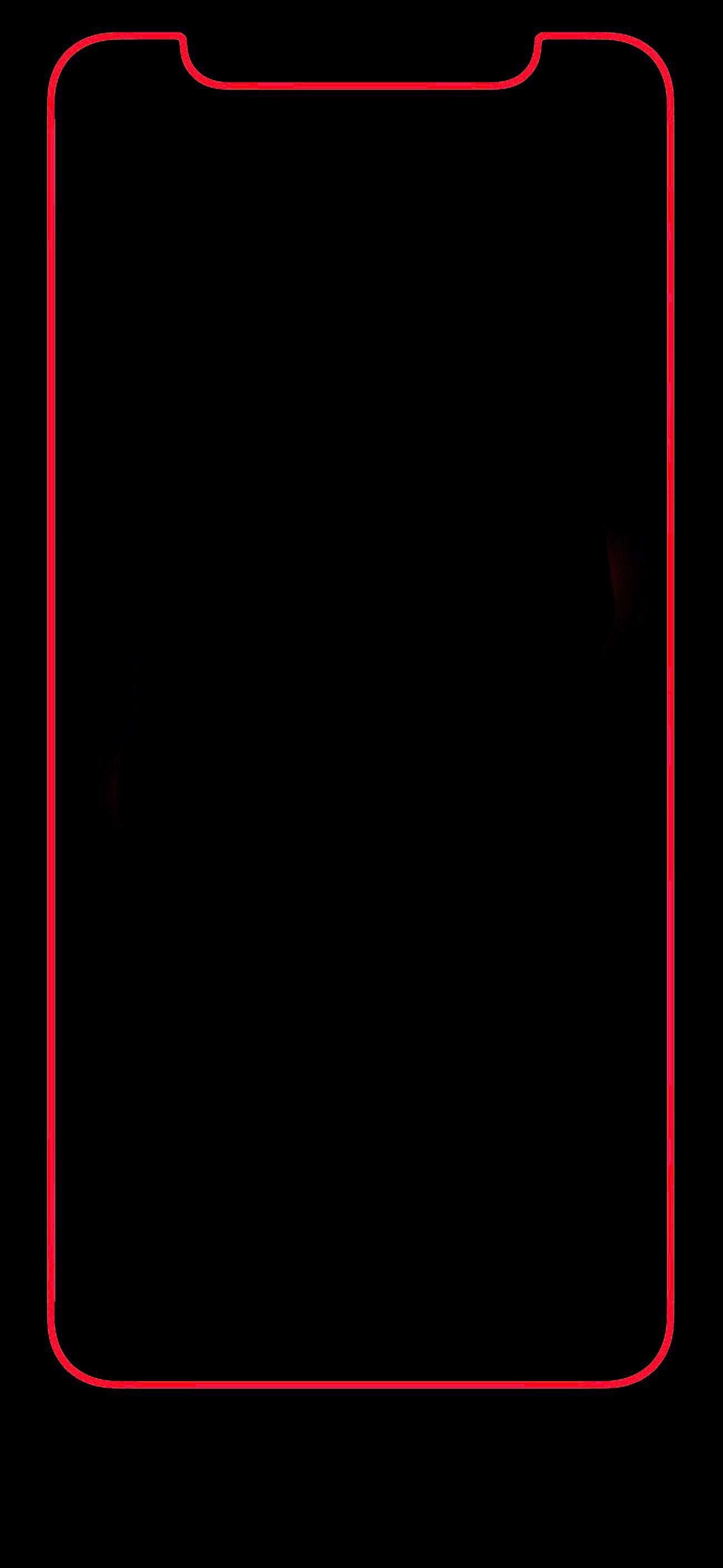 1310x2820 iPhone X Red Border Wallpaper, Phone