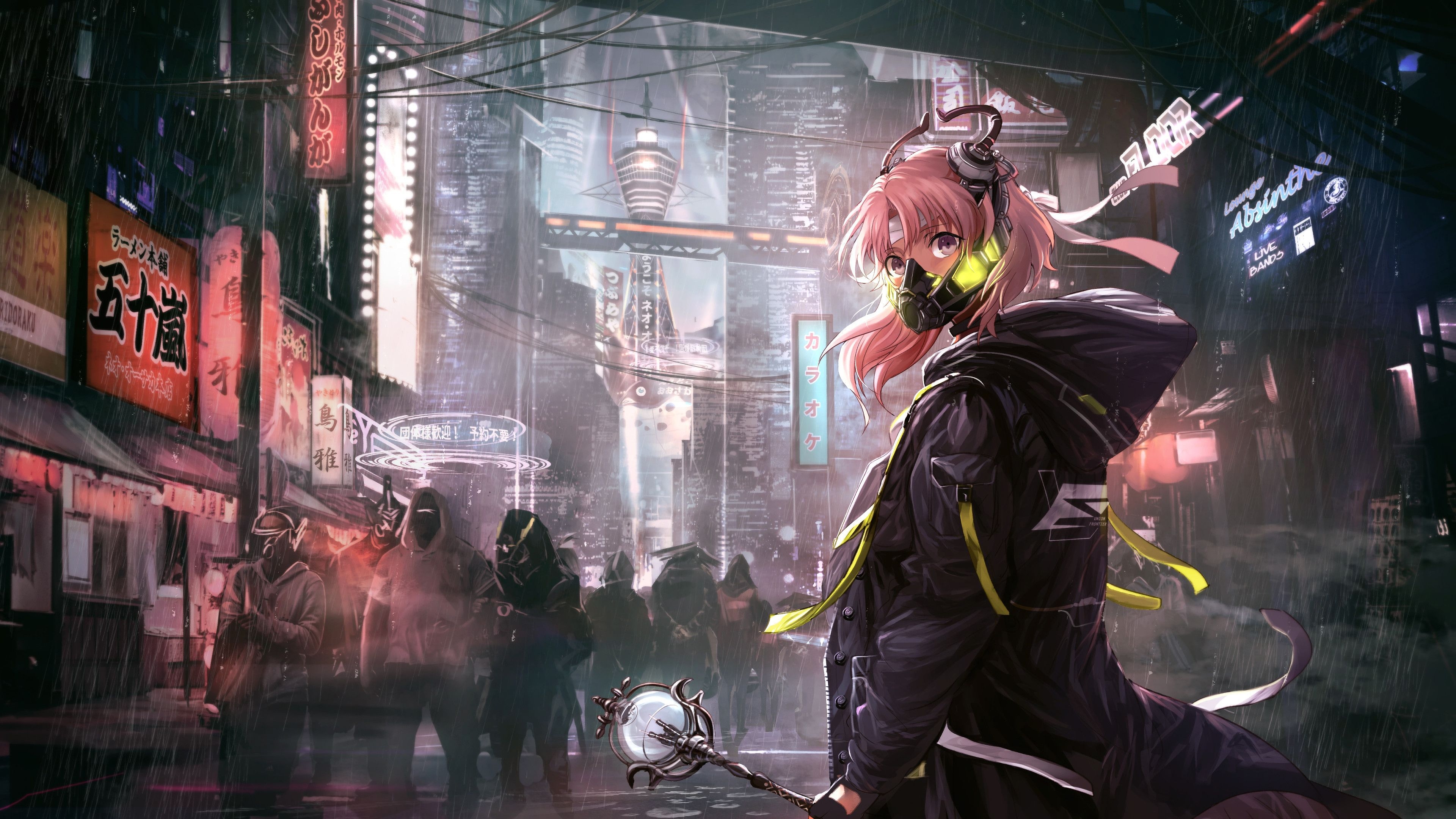 3840x2160 Cyberpunk Anime Girl Wallpaper Free Cyberpunk Anime Girl Background, Desktop