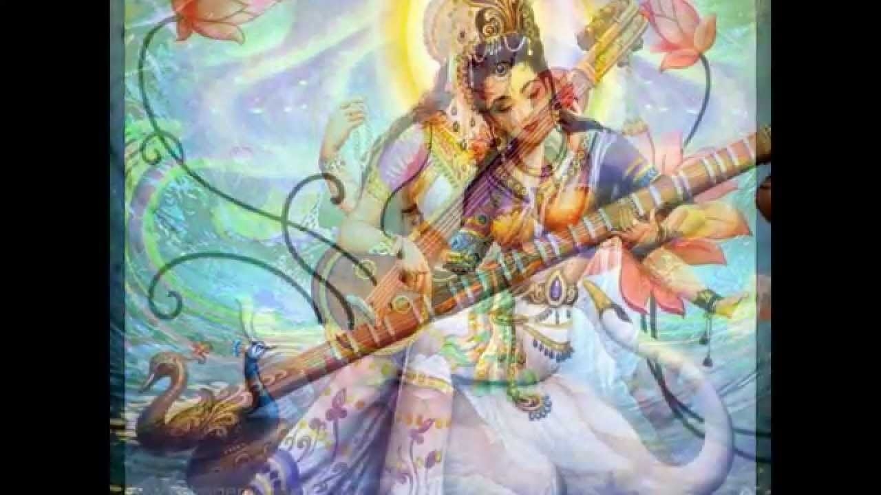 1280x720 HD wallpaper of Maa Saraswati, Desktop