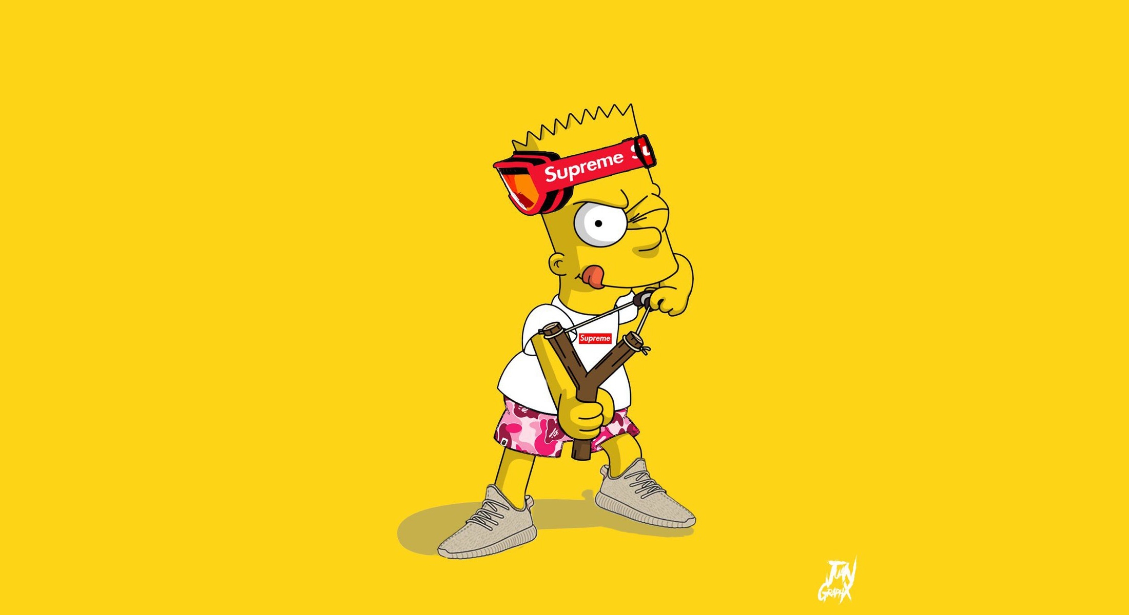 2200x1200 Bart Simpson, The Simpsons, Supreme (Brand) Gallery HD Wallpaper, Desktop