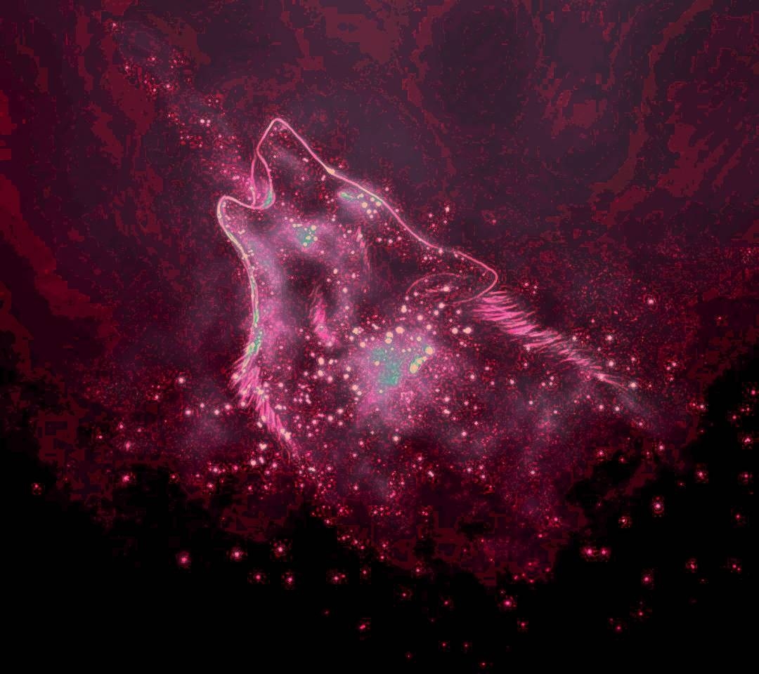 1080x960 Pink Star Wolf wallpaper, Desktop