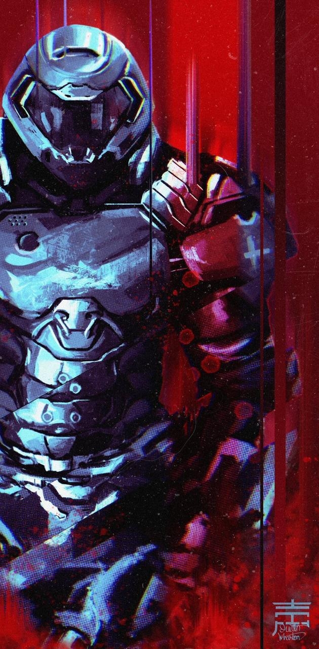 630x1280 Doom Slayer wallpaper, Phone