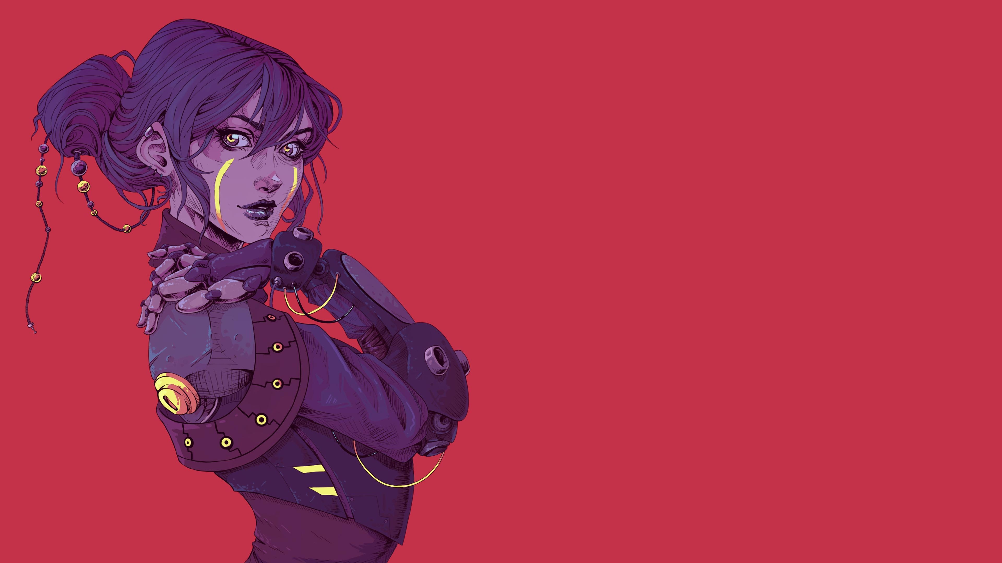 3840x2160 Purple Cyberpunk 4K wallpaper, Desktop