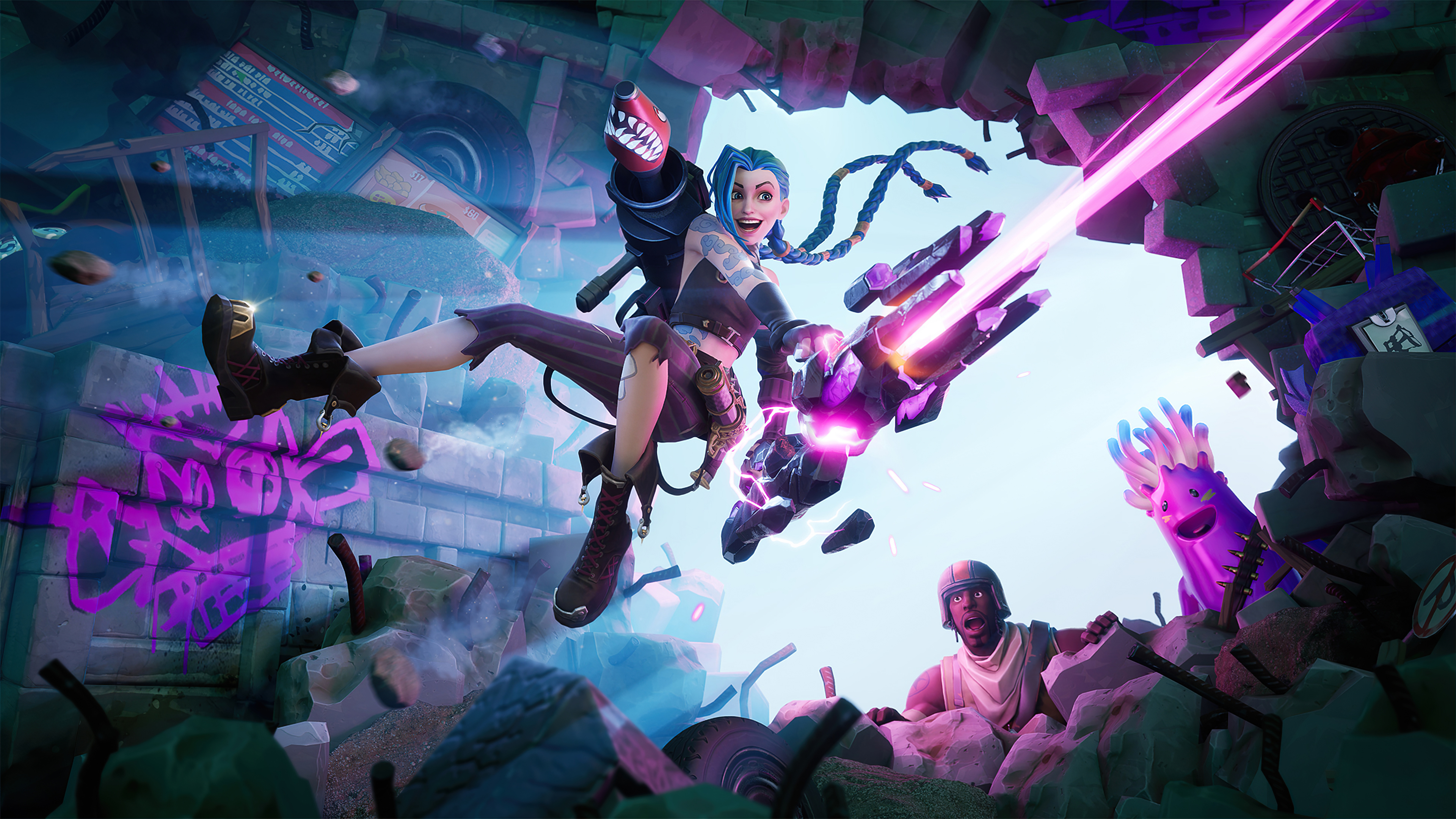 3840x2160 Fortnite Arcane Jinx Lol 4k, HD Games, 4k Wallpaper, Image, Background, Photo and Picture, Desktop