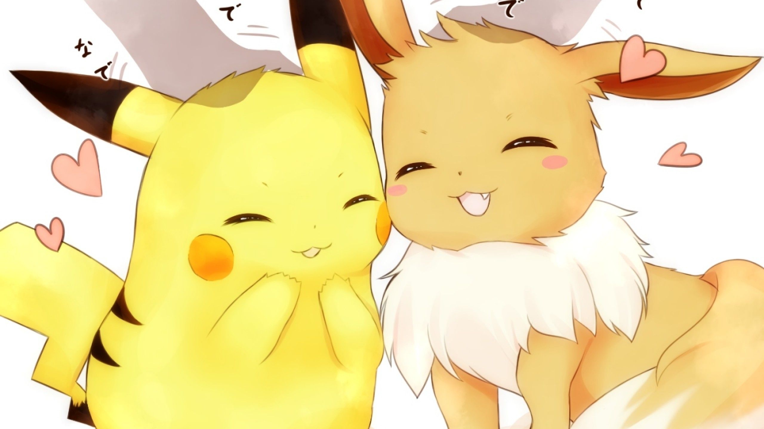 2560x1440 Download  Pikachu, Eeve, Cute, Pokemon Wallpaper for iMac 27 inch, Desktop