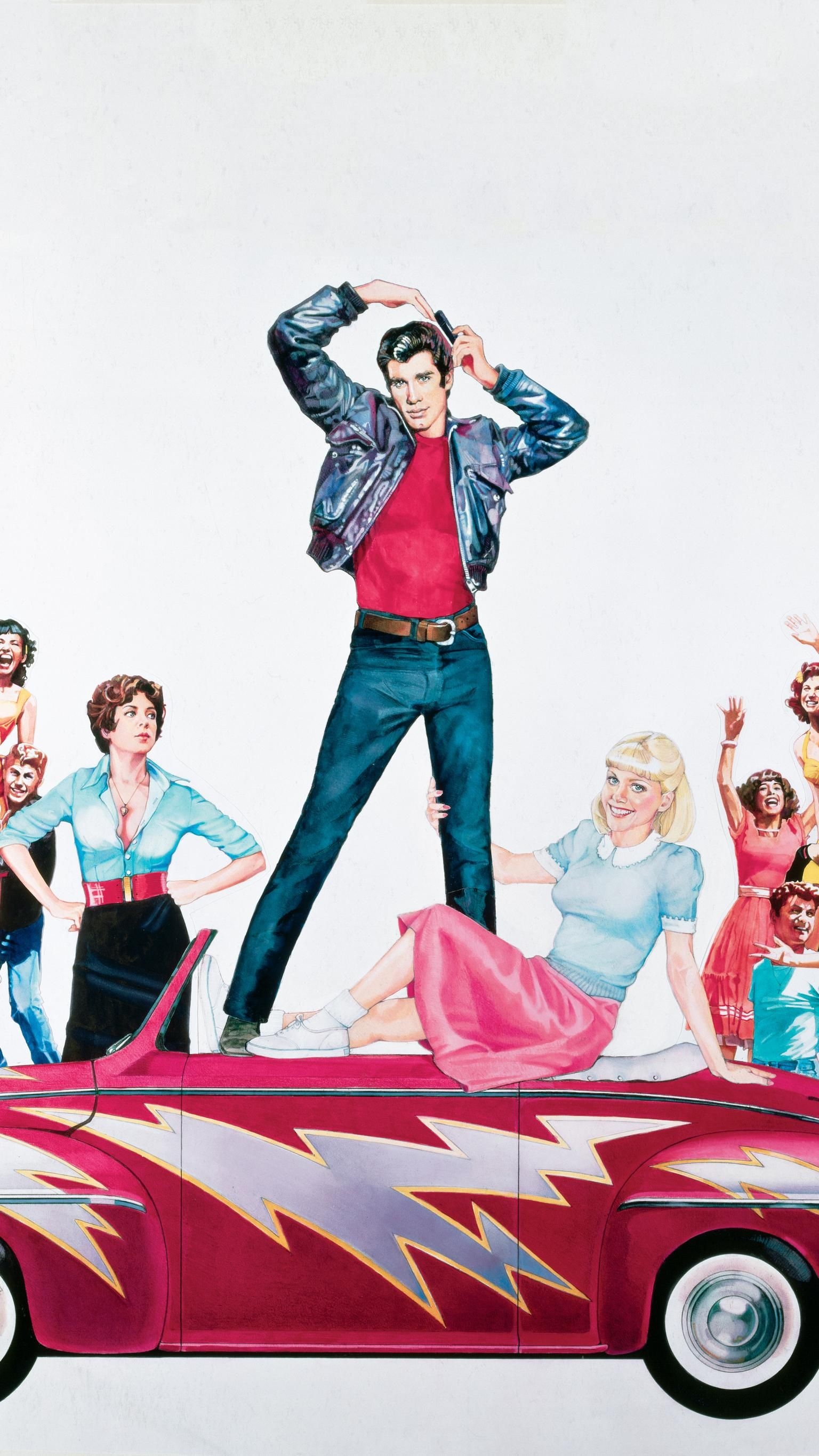 1540x2740 Grease (1978) Phone Wallpaper. Moviemania. Grease movie, Grease Old movies, Phone