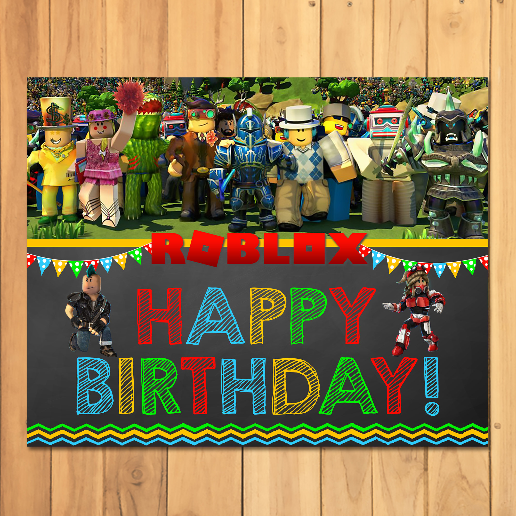 2000x2000 Roblox Happy Birthday Sign Chalk Roblox Birthday Party, Phone