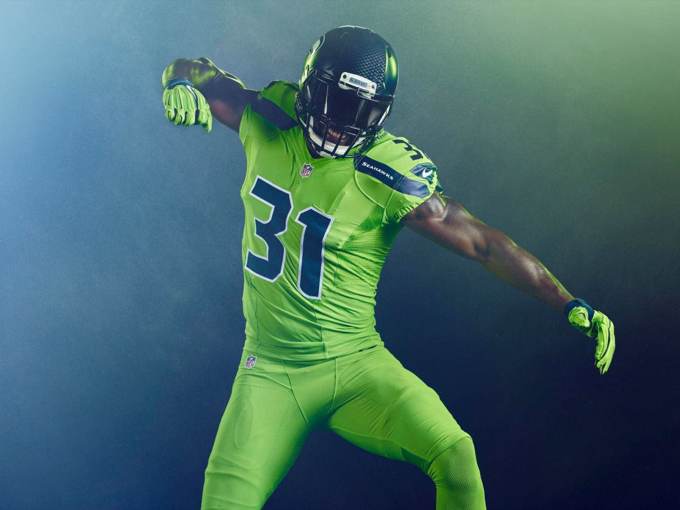 1400x1050 Seahawks are wearing the best Color Rush uniforms yet on 'Thursday Night Football', Desktop