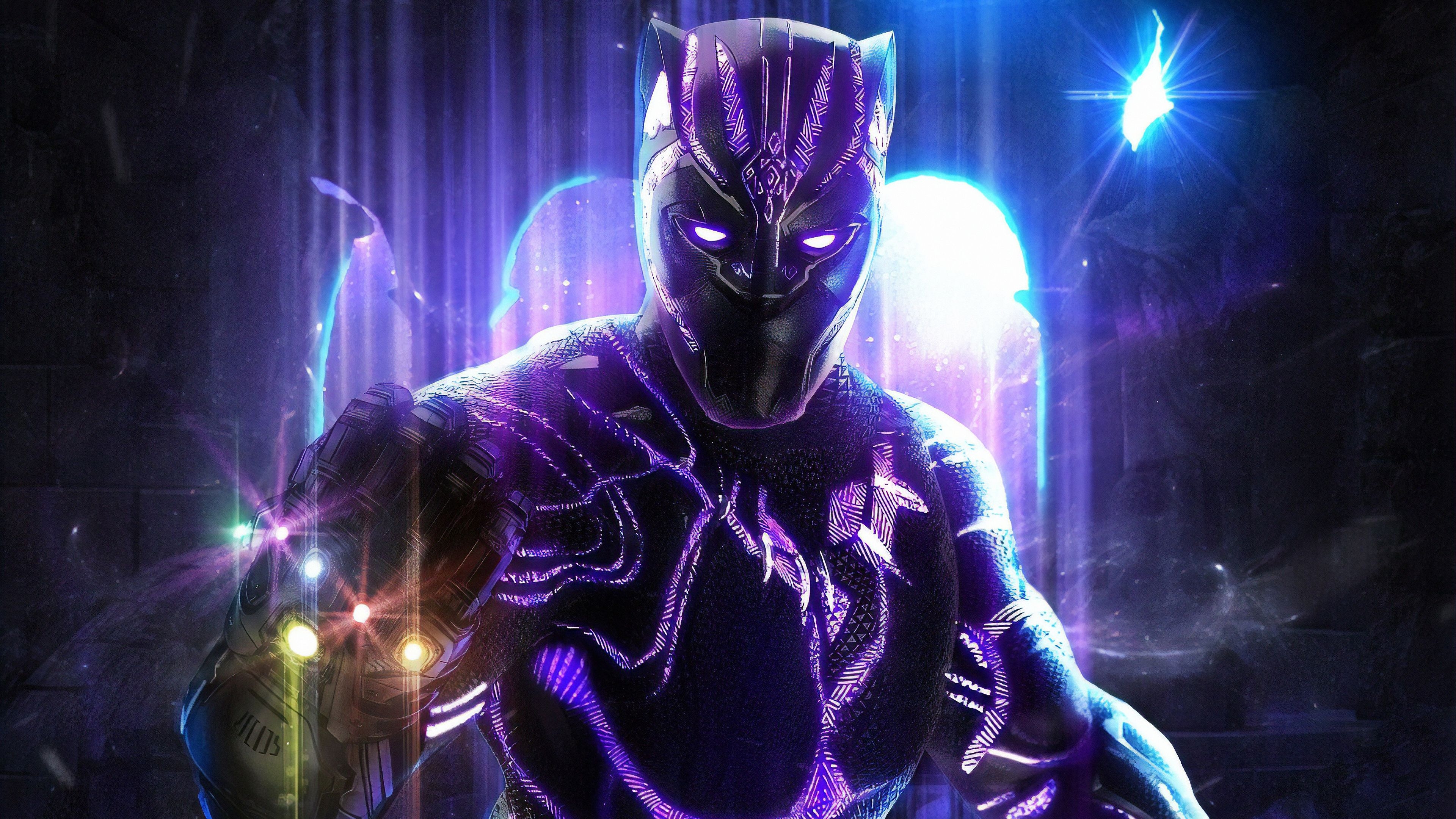 3840x2170 Black Panther With Infinity Gauntlet 2048x1152 Resolution HD 4k Wallpaper, Image, Background, Photo and Picture, Desktop