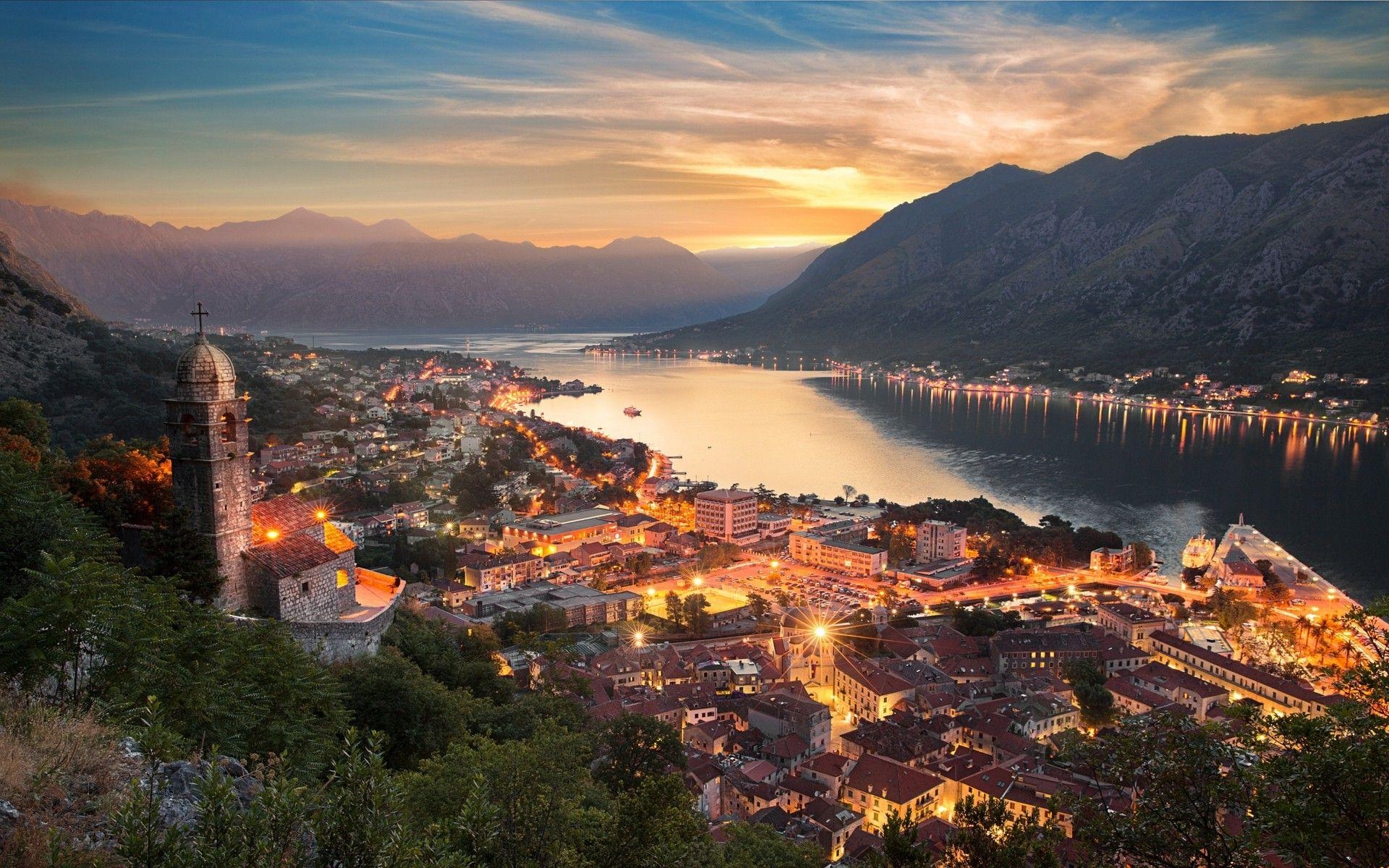 1920x1200 nature, Landscape, Cityscape, Kotor (town), Montenegro, Mountain, Desktop