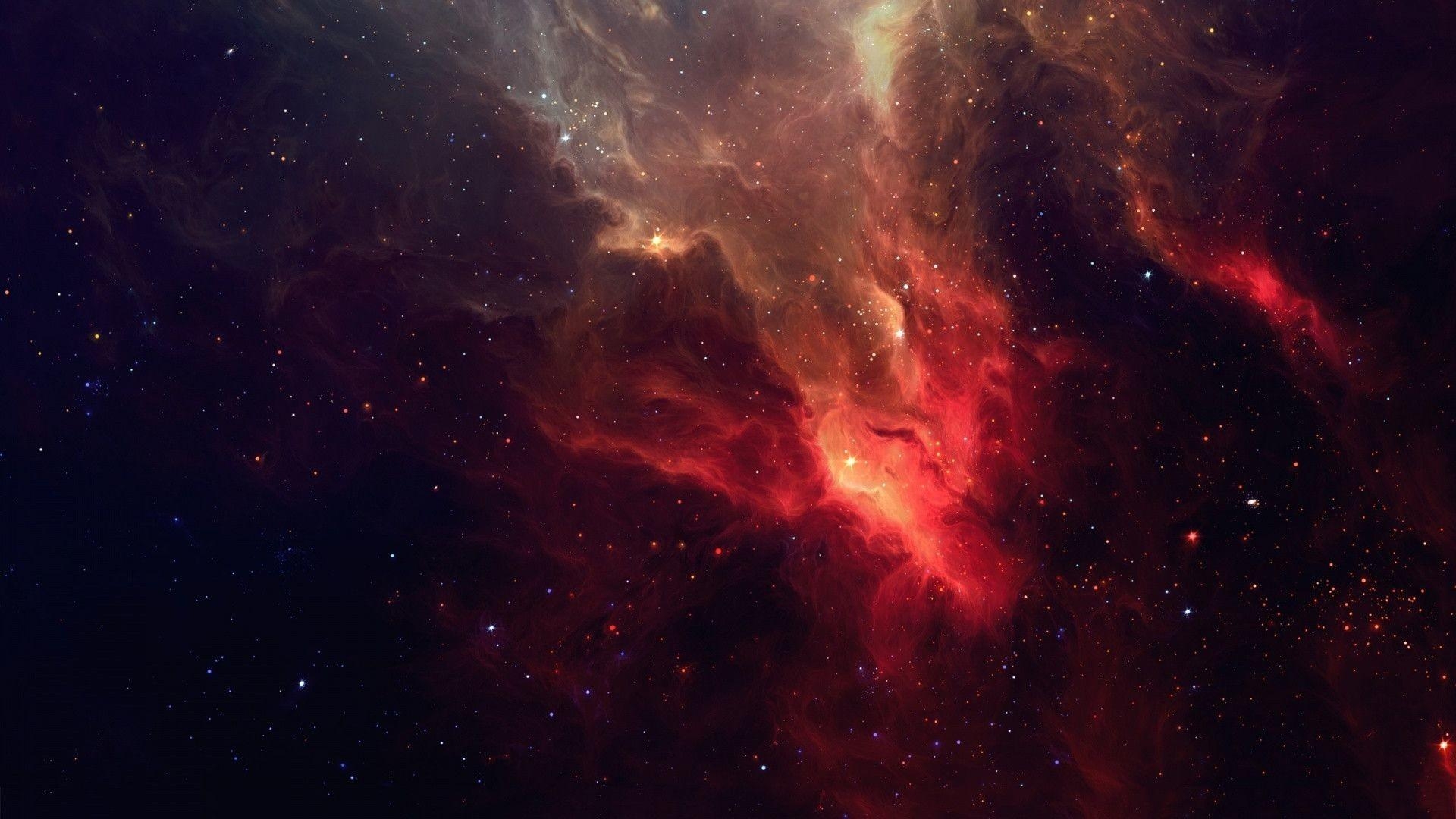 1920x1080 Red Space Wallpaper, Desktop