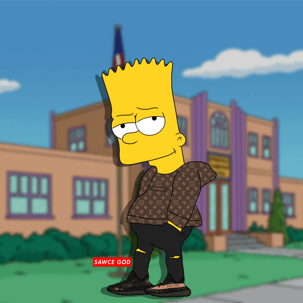 1030x1030 bape bart simpson wallpaper.nl.com, Phone