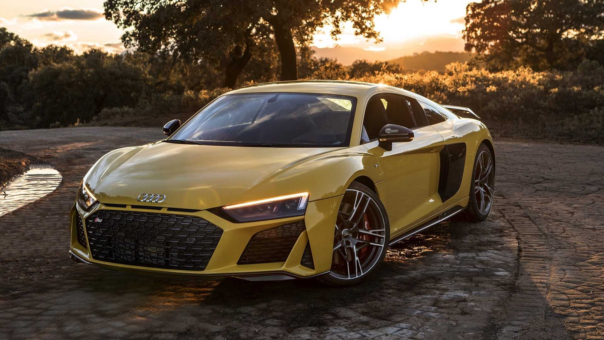 1920x1080 Audi R8 V10 Performance Looks Brutal in Yellow, Desktop