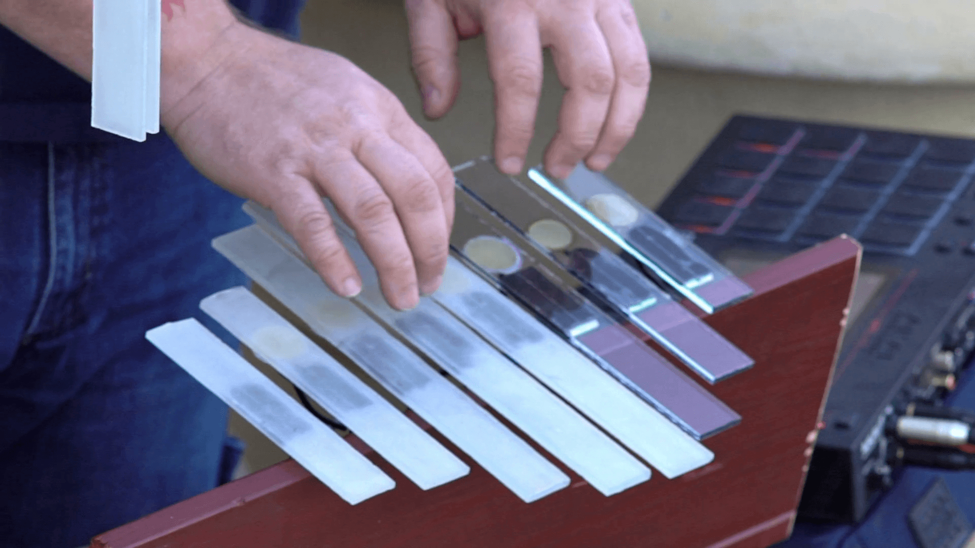 1920x1080 Close Up, The Musician's Hands Playing On The Glass Instrument, Desktop