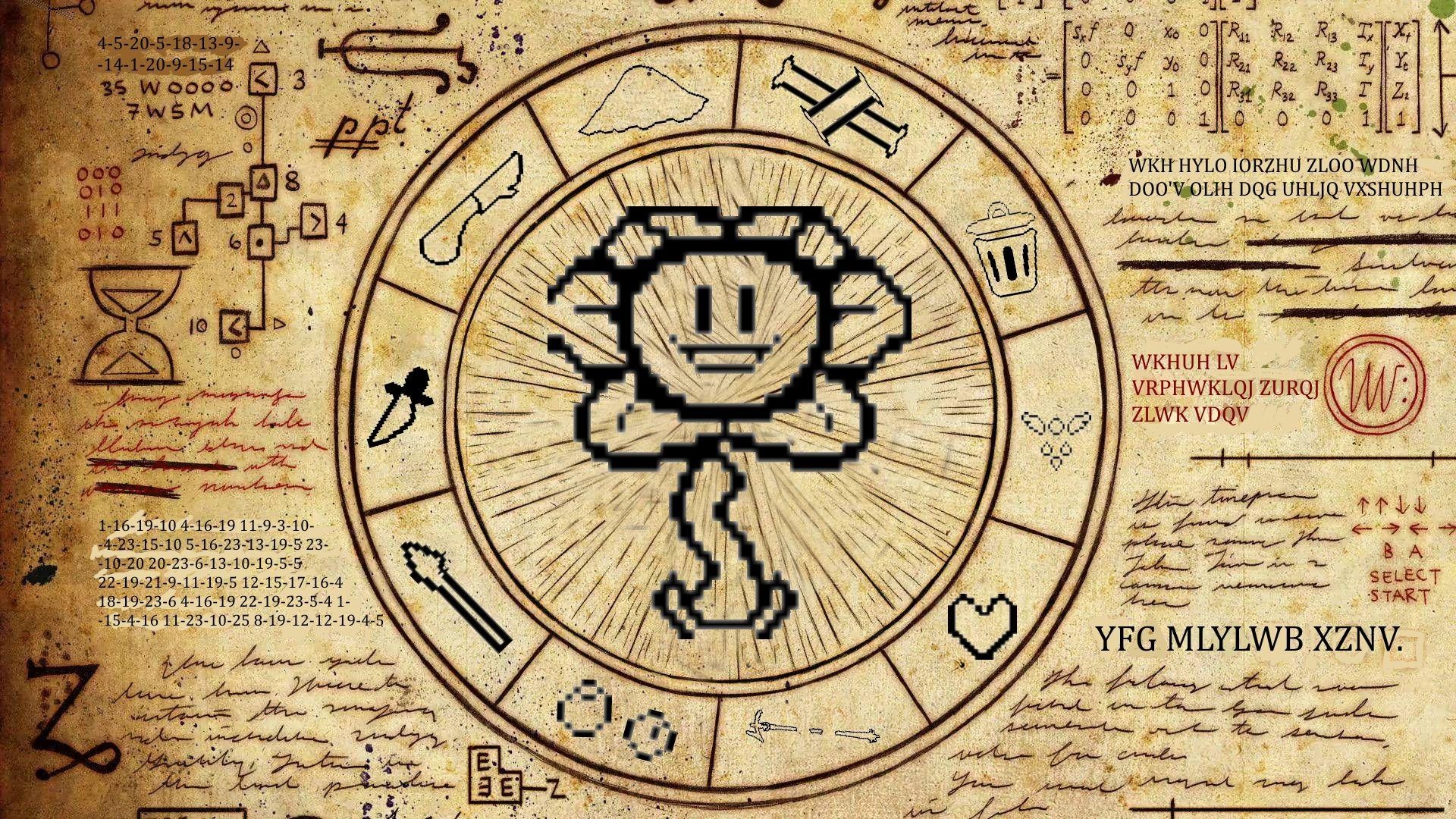 1920x1080 I Made A Undertale Themed Bill Cipher Wheel, Desktop