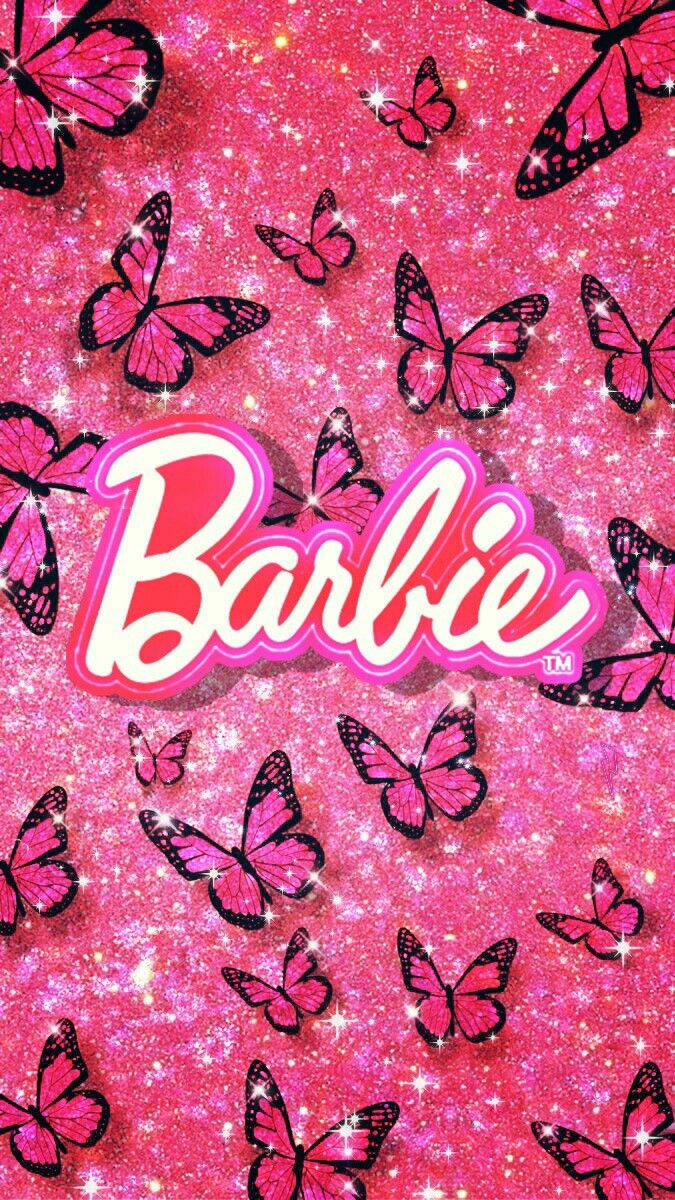 680x1200 Download Butterflies Glittery Barbie Wallpaper, Phone