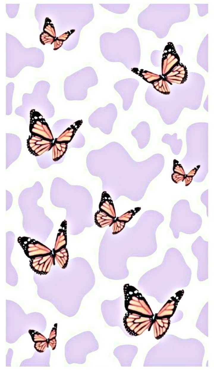 720x1250 Butterflys and cow print. Cow, Phone