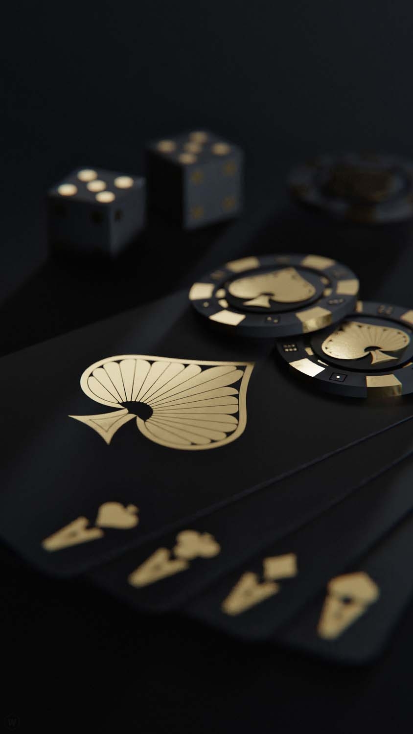 850x1500 Golden Card Poker iPhone Wallpaper HD, Phone