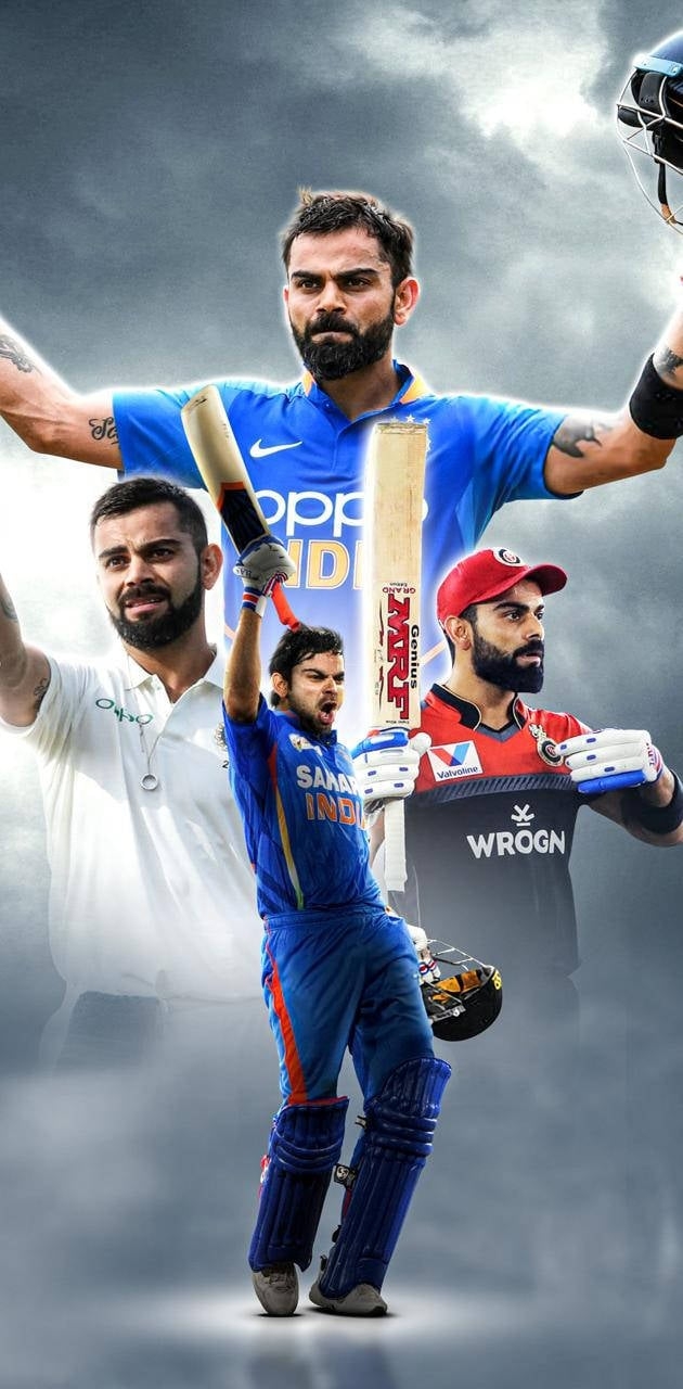 630x1280 Download Virat Kohli HD Grey Sky Wallpaper, Phone