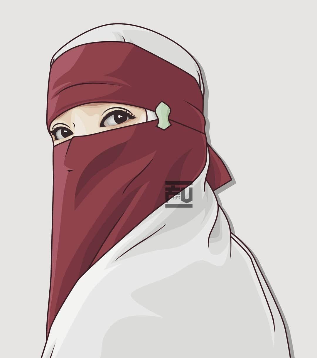 1080x1220 Muslim Girl Cartoon Wallpaper Free Muslim Girl, Phone