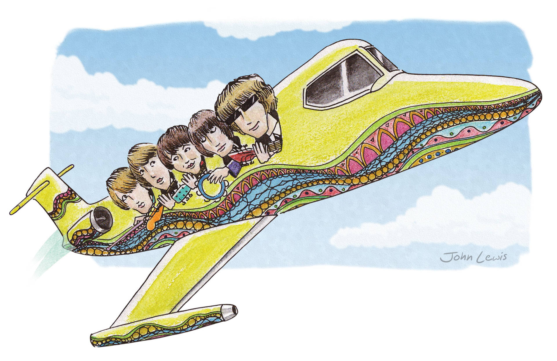 1920x1250 Download The Byrds Cartoon Art Wallpaper, Desktop