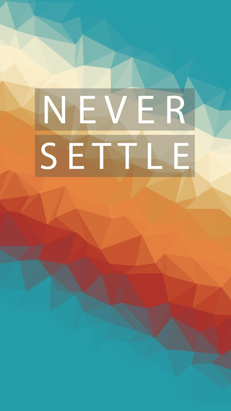 820x1450 Cult of Android 'Never Settle' wallpaper for your OnePlus, Phone