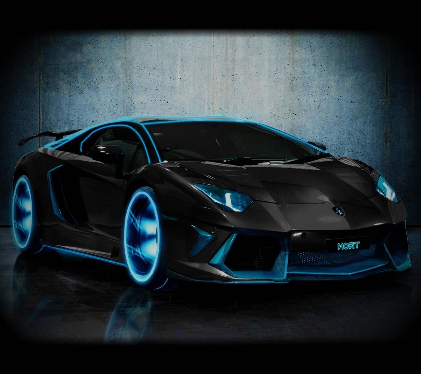 1440x1280 Lamborghini Neon wallpaper, Desktop