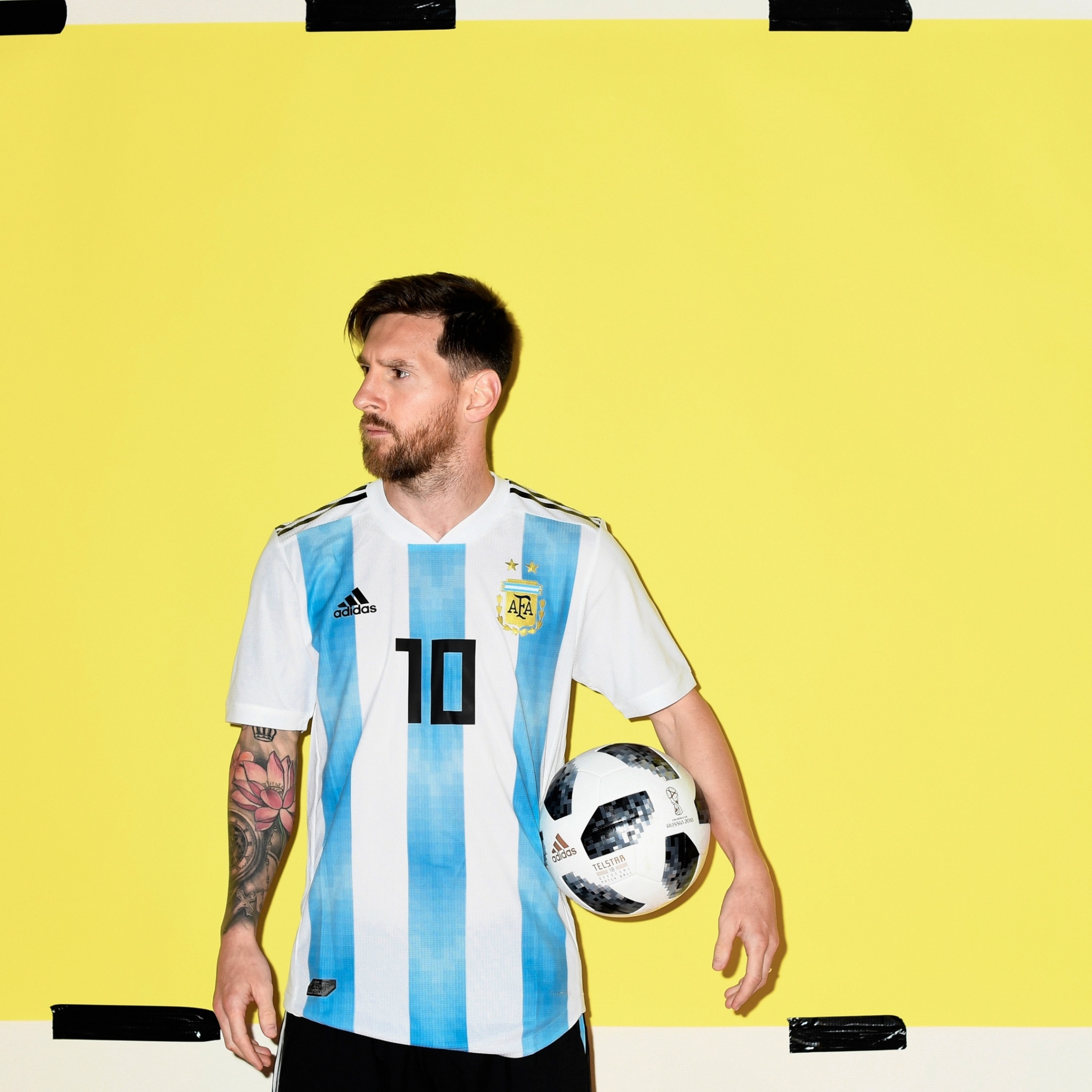 2050x2050 Wallpaper 4k Lionel Messi Argentina Portrait 2018 Wallpaper, Phone